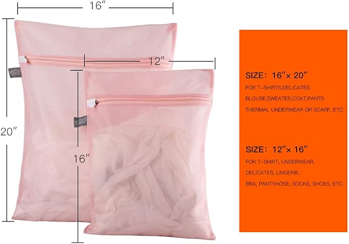 Kimmama Laundry Bag Mesh Wash Bags, Washing Machine Wash Bag, Net Washer Sack - Image 2