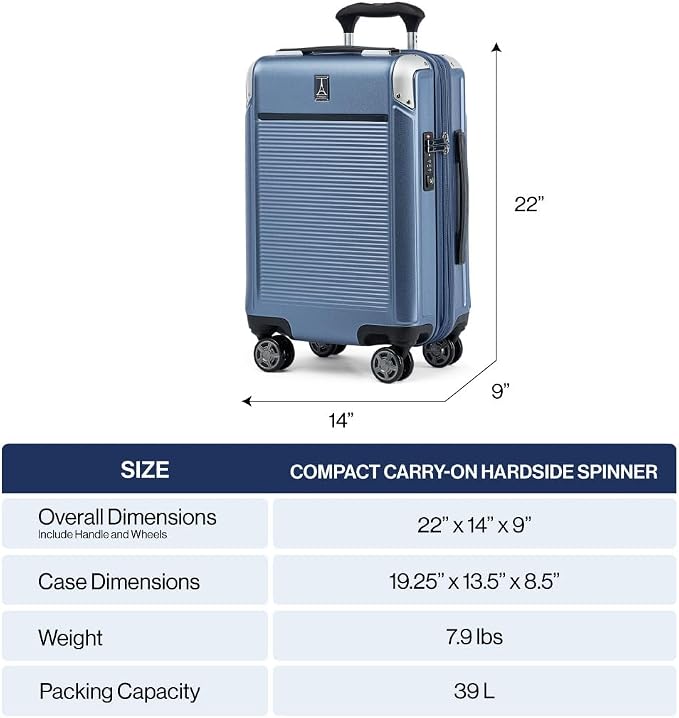 Travelpro Platinum Elite Hardside Expandable Carry on Luggage, 8 Wheel Spinner - Image 6
