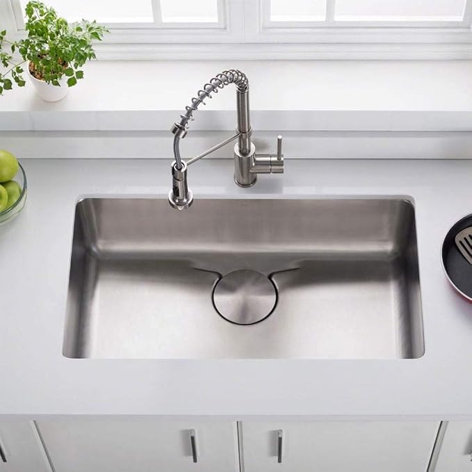KRAUS Dex 33-inch Undermount 16 Gauge Stainless Steel Single Bowl Kitchen Sink - Image 2