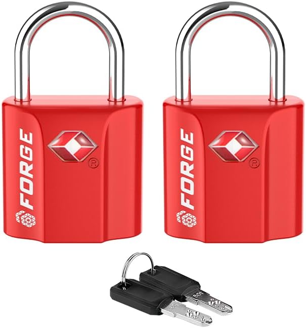 TSA Approved Luggage Locks, Ultra-Secure Dimple Key Travel Locks by Forge