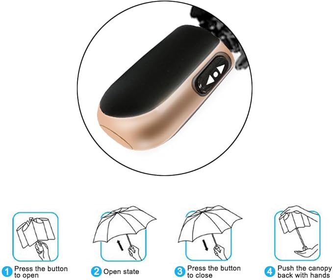 Goothdurs Mini Travel Compact Automatic Umbrella Small Lightweight Folding Rain - Image 6