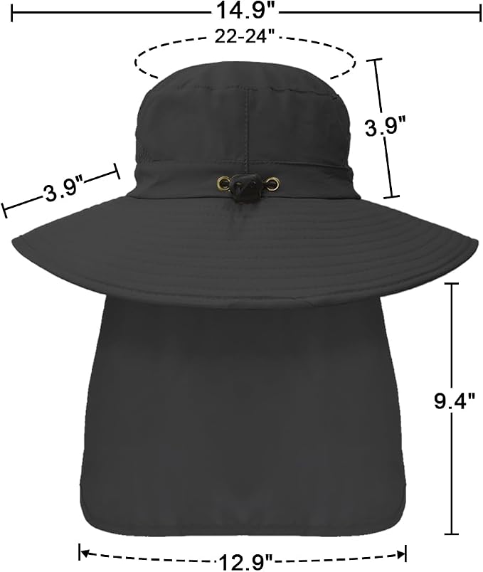 Outdoor Sun Hats with Stowable Neck Flap - Image 5