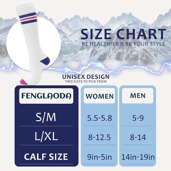 fenglaoda 8 Pairs Compression Socks - Image 5