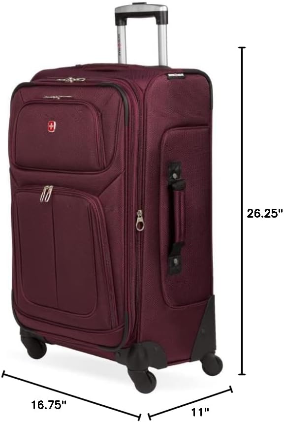 SwissGear Sion Softside Expandable Luggage, Checked-Medium 25-Inch - Image 11