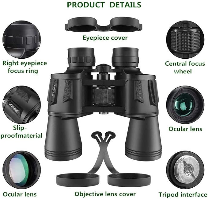 Binoculars for Adults 20x50 High Power Low Light Waterproof HD Compact - Image 4