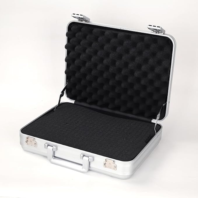 Aluminum Briefcase Metal Toolkit Box TSA Combination Lock Luxury Case - Image 5