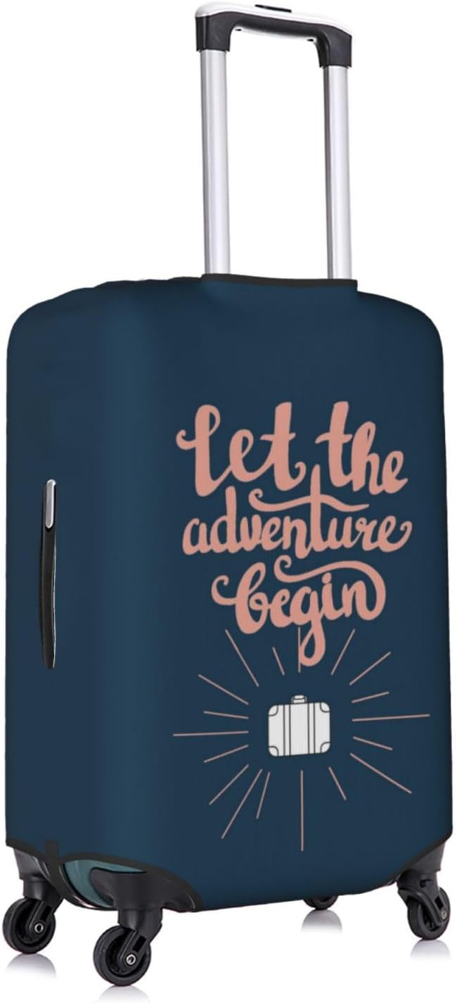 Let The Adventure Begin Luggage Cover Washable Suitcase Protector, Luggage Tag - Image 7