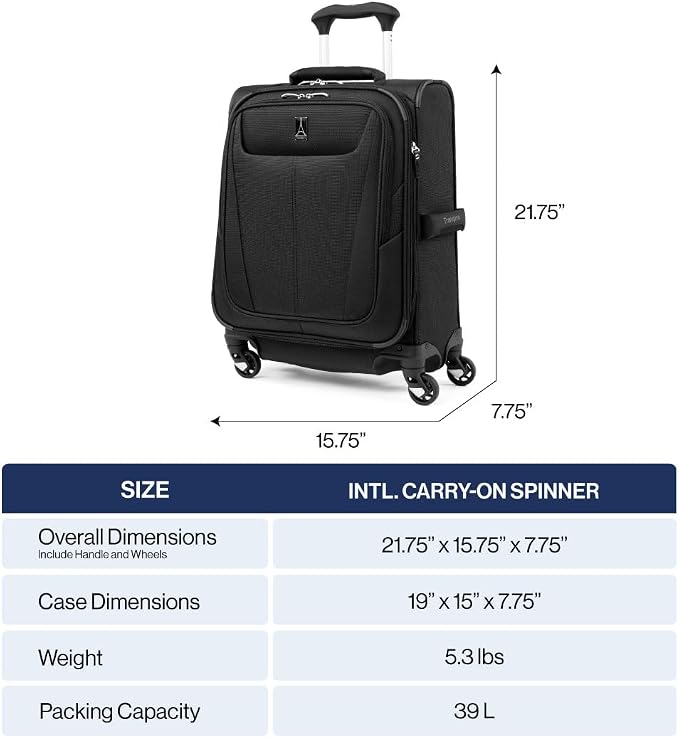 Travelpro Maxlite 5 Softside Expandable Carry-On Luggage - Image 3