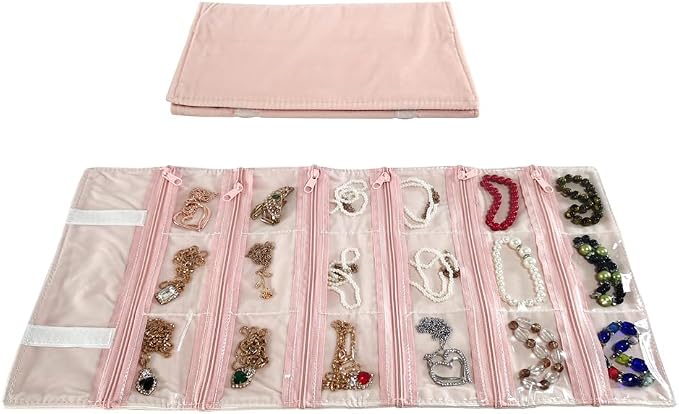 Travel Jewelry Roll Bag Portable Organizer Pouch - Image 4