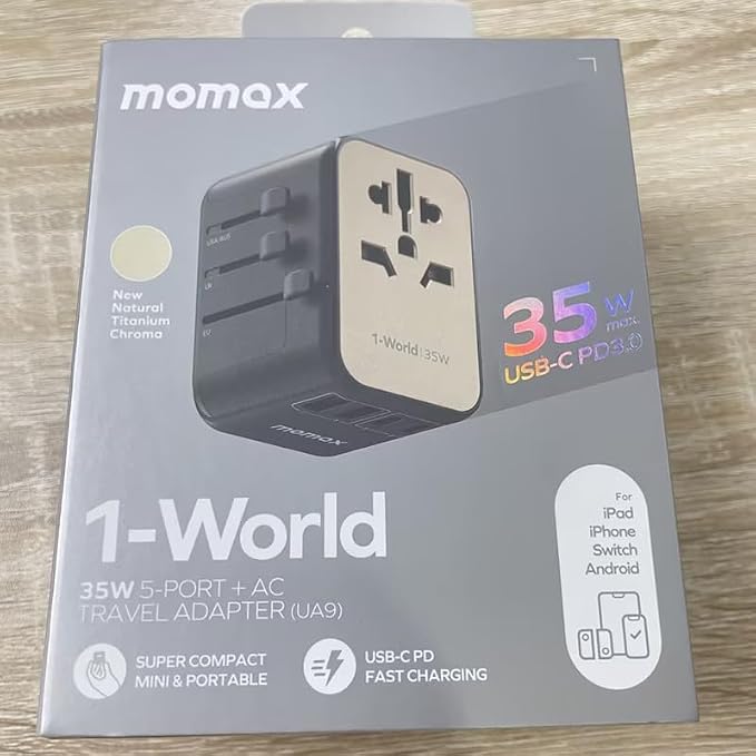 MOMAX Universal Travel Adapter, PD 35W Fast Charge International Power Adapter - Image 9