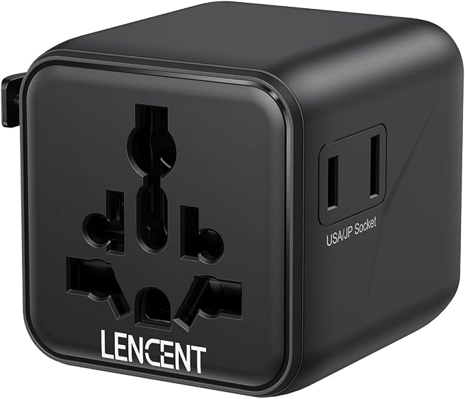 LENCENT Universal Travel Plug Adapter, International Power Adaptor by LENCENT
