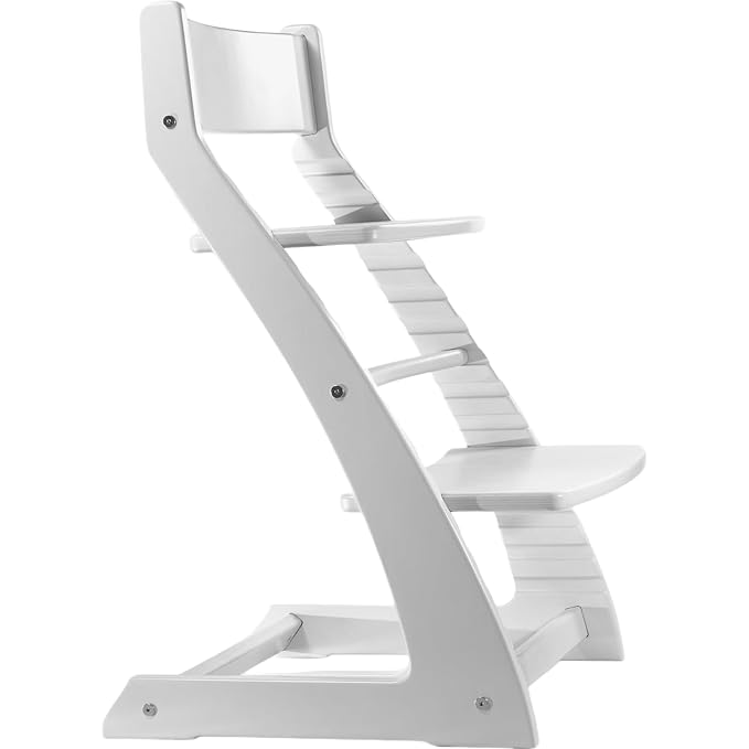 FORNEL Modern White Wooden High Chair | The Forever Chair That Grows from by FornelFurniture