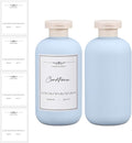 6.8 oz Plastic Travel Shampoo Bottles, Refillable Flip Cap Squeeze Bottles by UMETASS