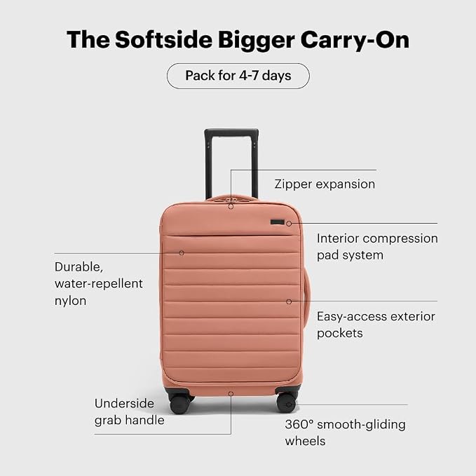 Away Softside Bigger Carry-On Suitcase, 23 Inch Lightweight, Expandable - Image 3