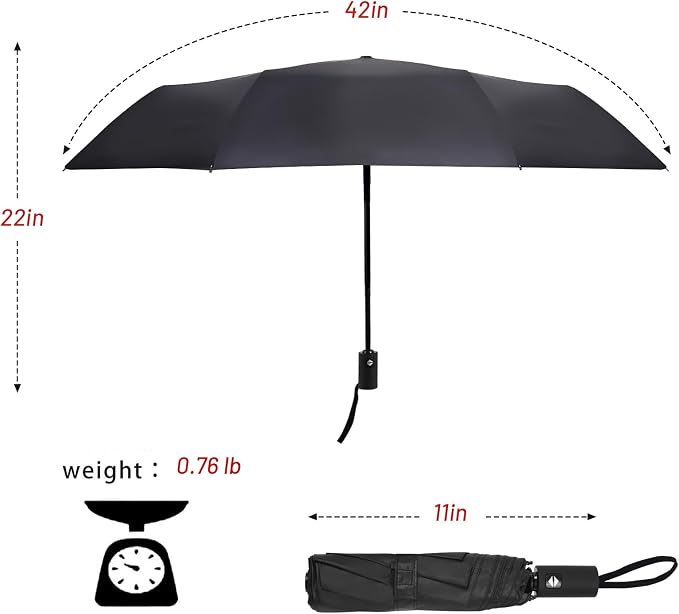 SY COMPACT Umbrella Automatic Travel Waterproof Light Folding Umbrellas Easy - Image 2