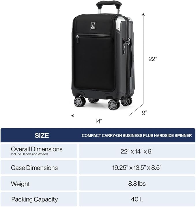 Travelpro Platinum Elite Hardside Expandable Carry on Luggage, 8 Wheel Spinner - Image 6