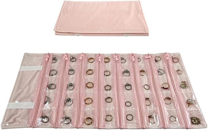 Travel Jewelry Roll Bag Portable Organizer Pouch by SCIKHEFT