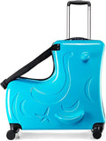 N-A Kids Ride On Suitcase with Wheels, Scooter Luggage by AOWEILA