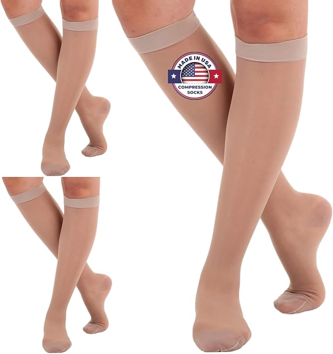 Made in USA - Sheer Compression Socks by AbsoluteSupportCompressionSocks