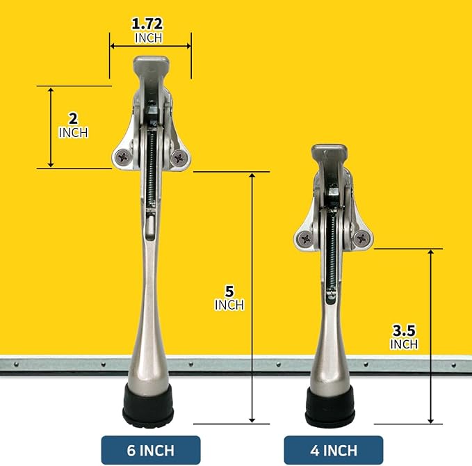 One Touch Kickdown Door Stopper, Door Holder, Heavy Duty Door Stops, Bottom of - Image 2