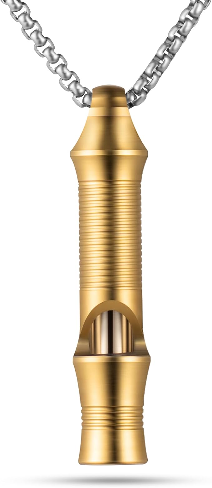 TISUR Titanium Emergency Whistle, EDC Safety Whistles Necklace Loud up to 120db by TISUR