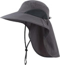 Home Prefer Outdoor UPF50+ Sun Hat Wide Brim Mesh Fishing Hat by HomePreferHatsCaps