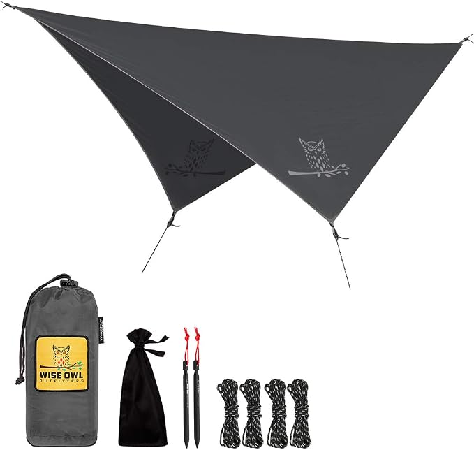 Wise Owl Outfitters Hammock Rain Fly – Waterproof Camping Tarp Cover by WiseOwlOutfitters