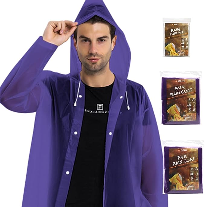 Rain Coats - Reusable EVA Rain Ponchos - Image 4