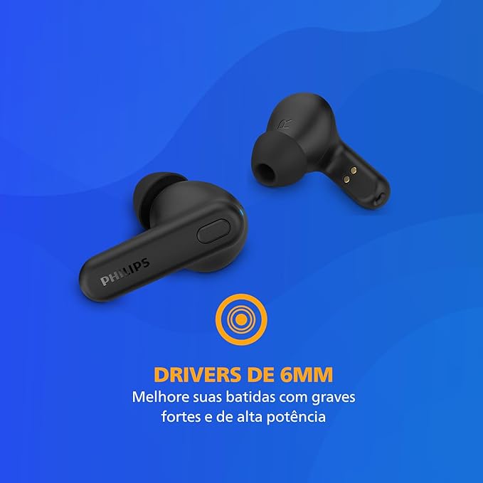 PHILIPS TAT1108 Wireless Earbuds, True Wireless Headphones, Powerful Bass - Image 4