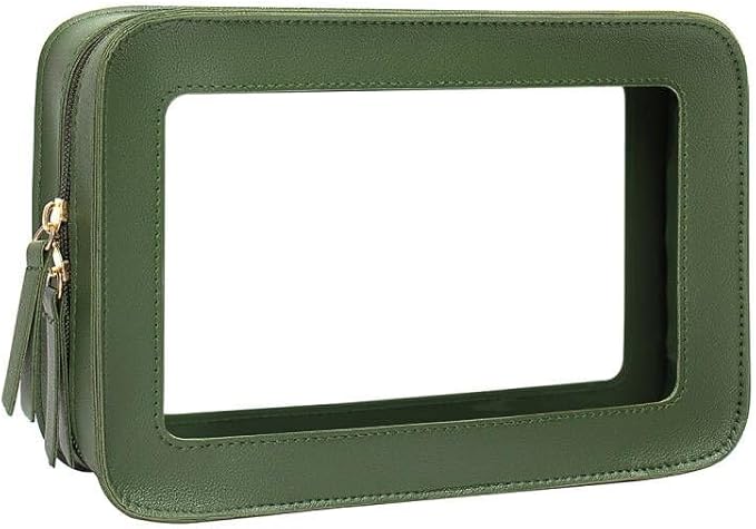 Clear Makeup Bag Small, TSA Approved Portable Toiletry Bag by FFpaw