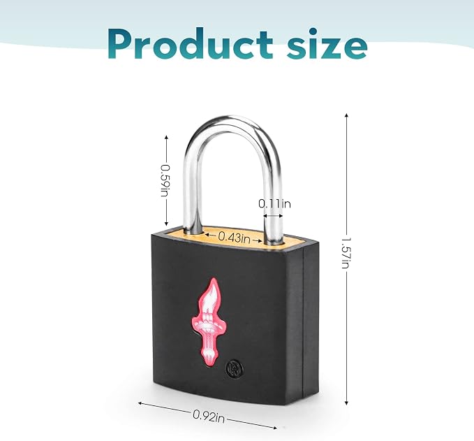 12-Pack Black Neon Square TSA Approved Luggage Lock - Image 2