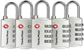 5 Pack TSA Luggage Locks with 4 Digit Combination – Heavy Duty Set Your Own by TravelMore