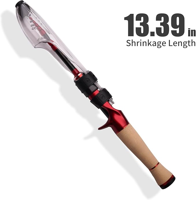 PURELURE Fishing Rod Telescopic, Carbon Fiber Spinning Casting Travel Rod - Image 4