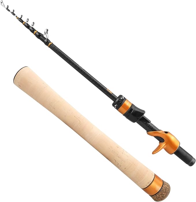 PURELURE Travel Telescopic Fishing Rods, Short Collapsible Fishing Pole by PURELUREOutdoor