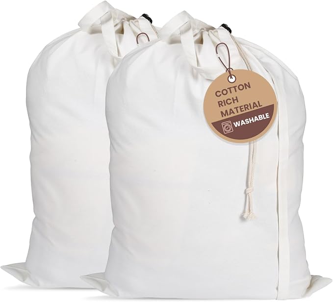 LFH Home Cotton Canvas Large Laundry Bag by LFHHomePrivateLimited
