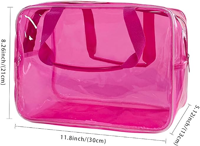 Travel Clear Waterproof PVC Bag, Toiletry Carry Pouch Makeup Artist Bag - Image 2