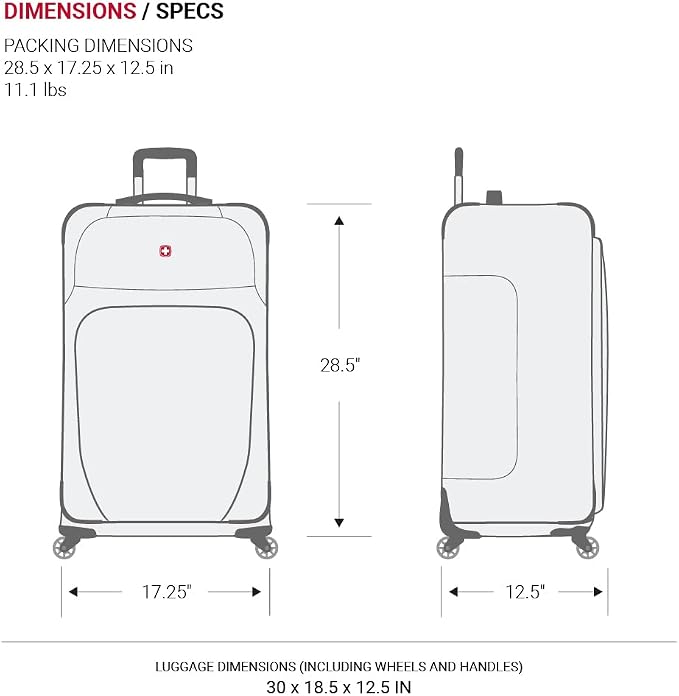 SwissGear Sion Softside Expandable Luggage, Checked-Large 29-Inch - Image 6
