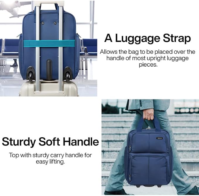 Hanke Softside Expandable Underseat Carry On Luggage - Image 7
