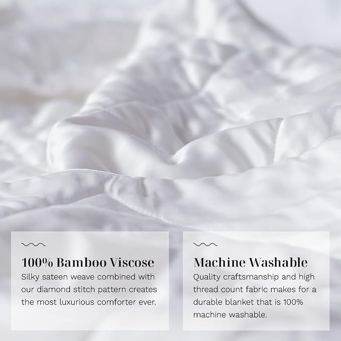 LUXOME Lightweight Blanket | 100% Rayon from Bamboo Fabric & Fill | King/Cal - Image 4