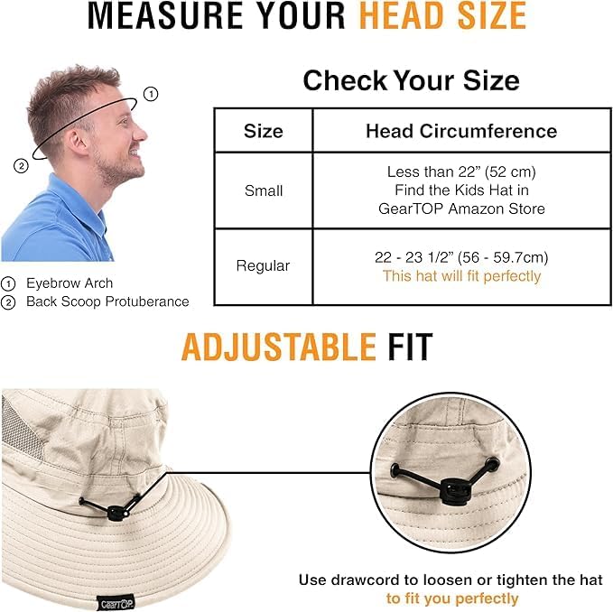 GearTOP Safari Sun Hat for Men and Sun Hats for Women UV Protection UPF 50+ - Image 5