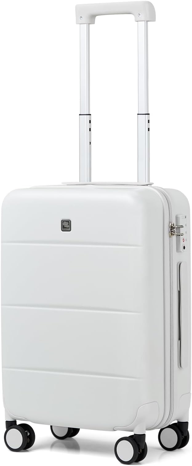 Hanke 20 Inch Carry On Luggage 22x14x9 Airline Approved PC Hard Shell Suitcases by Hanke