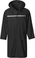 Mens Long Hooded Safety Rain Jacket Waterproof Emergency Raincoat Poncho by SaphiRose