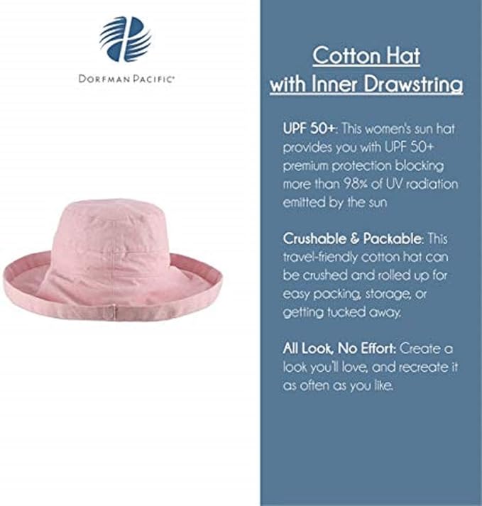 Scala Women's Cotton Hat with Inner Drawstring and Upf 50+ Rating - Image 2