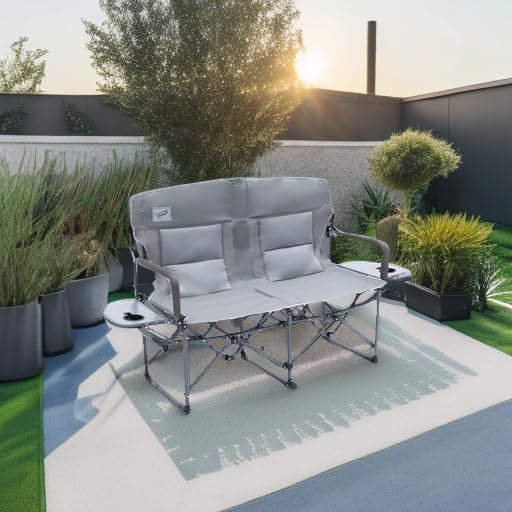 Oversized Double Portable Folding Director’s Loveseat Chair - Image 2