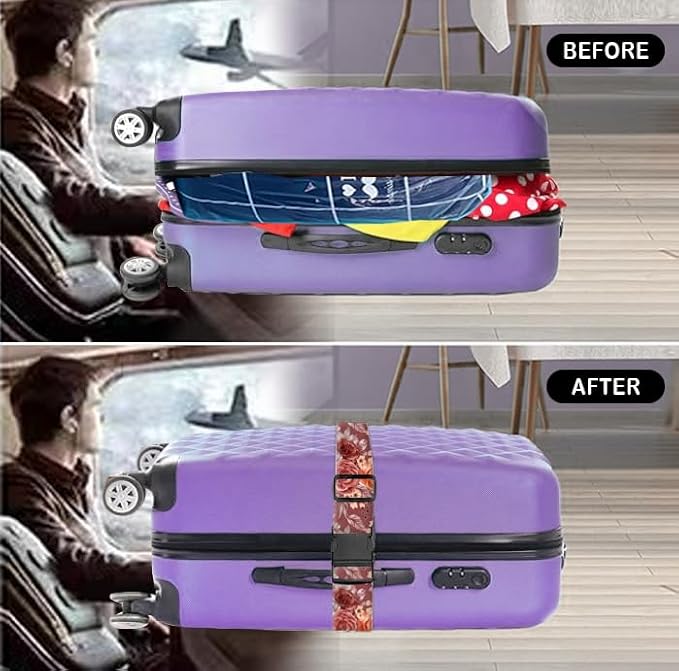 Luggage Straps for Suitcases Travel Belt Accessories, Cute Suitcase Strap - Image 3