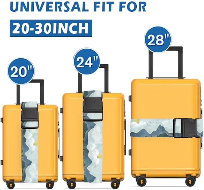 Luggage Straps for Suitcases Travel Belt Accessories, Cute Suitcase Strap - Image 3