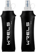 Folding Soft Flask Portable Collapsible Running Lightweight Water Bottle by WRELS