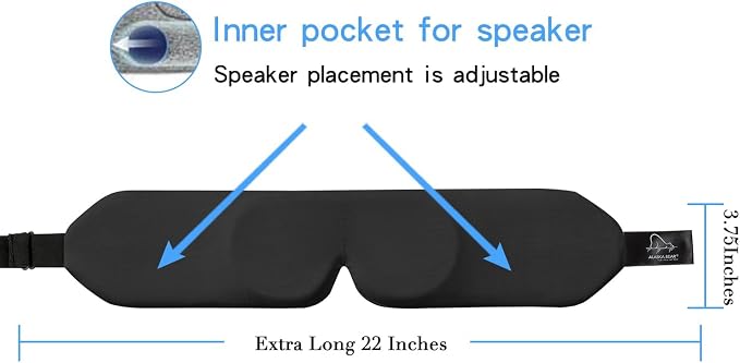 ALASKA BEAR Sleep Headphone Mask Bluetooth 5.2 HD Stereo Noise Reduction 3D Eye - Image 5