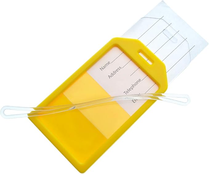 5 Pack - Premium Rigid Airline Luggage Tag Holders - Heavy Duty Hard Plastic - Image 5