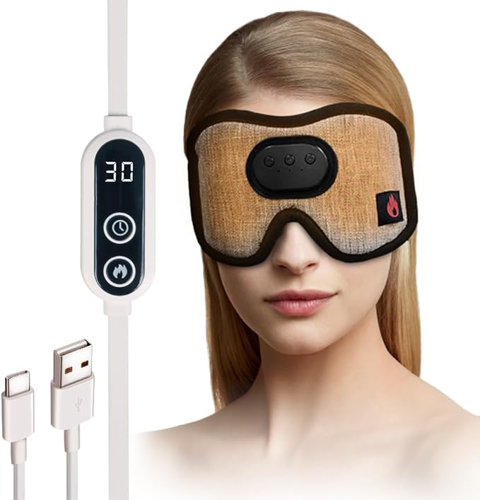 Heated Eye Mask with Bluetooth Headphones SYPVRY Wireless Sleep Eye Mask by SYPVRY